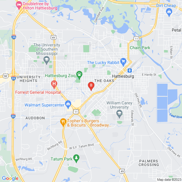 Hydra Clean Carpet Cleaning location map: 600 W Scooba St, Hattiesburg, MS
